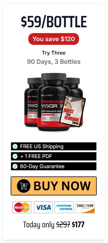 Primordial Vigor X 3 Bottles - Best Seller Most Popular Pack
